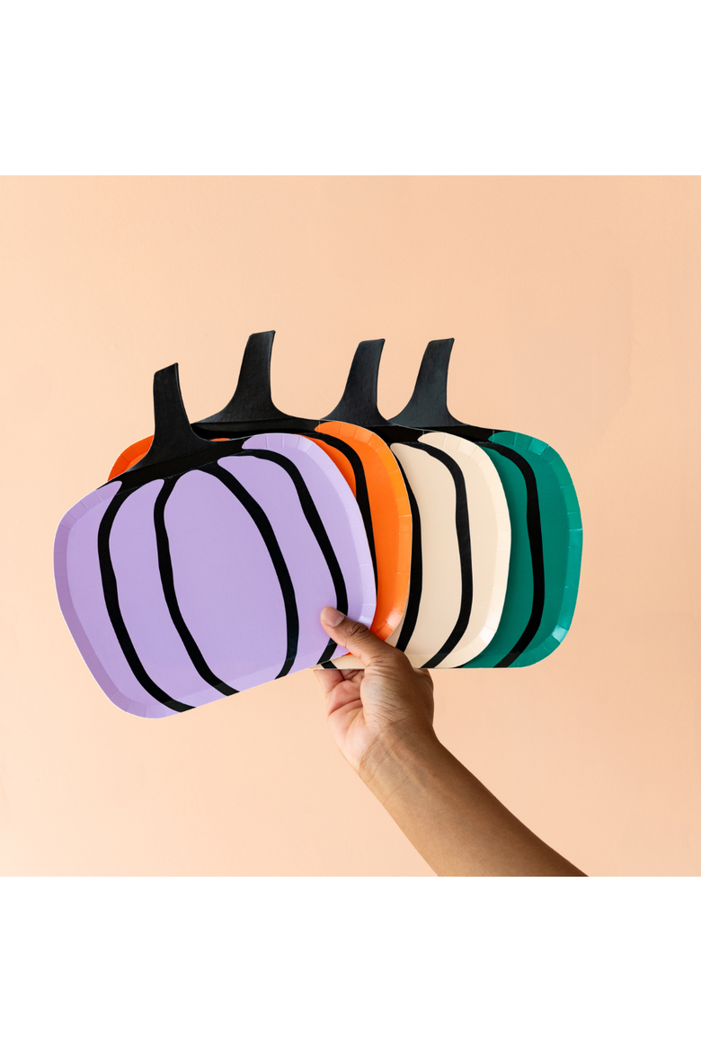 Hocus Pocus Halloween Colorful Pumpkin Large Plates, Alternate, color, Assorted Pre-Pack