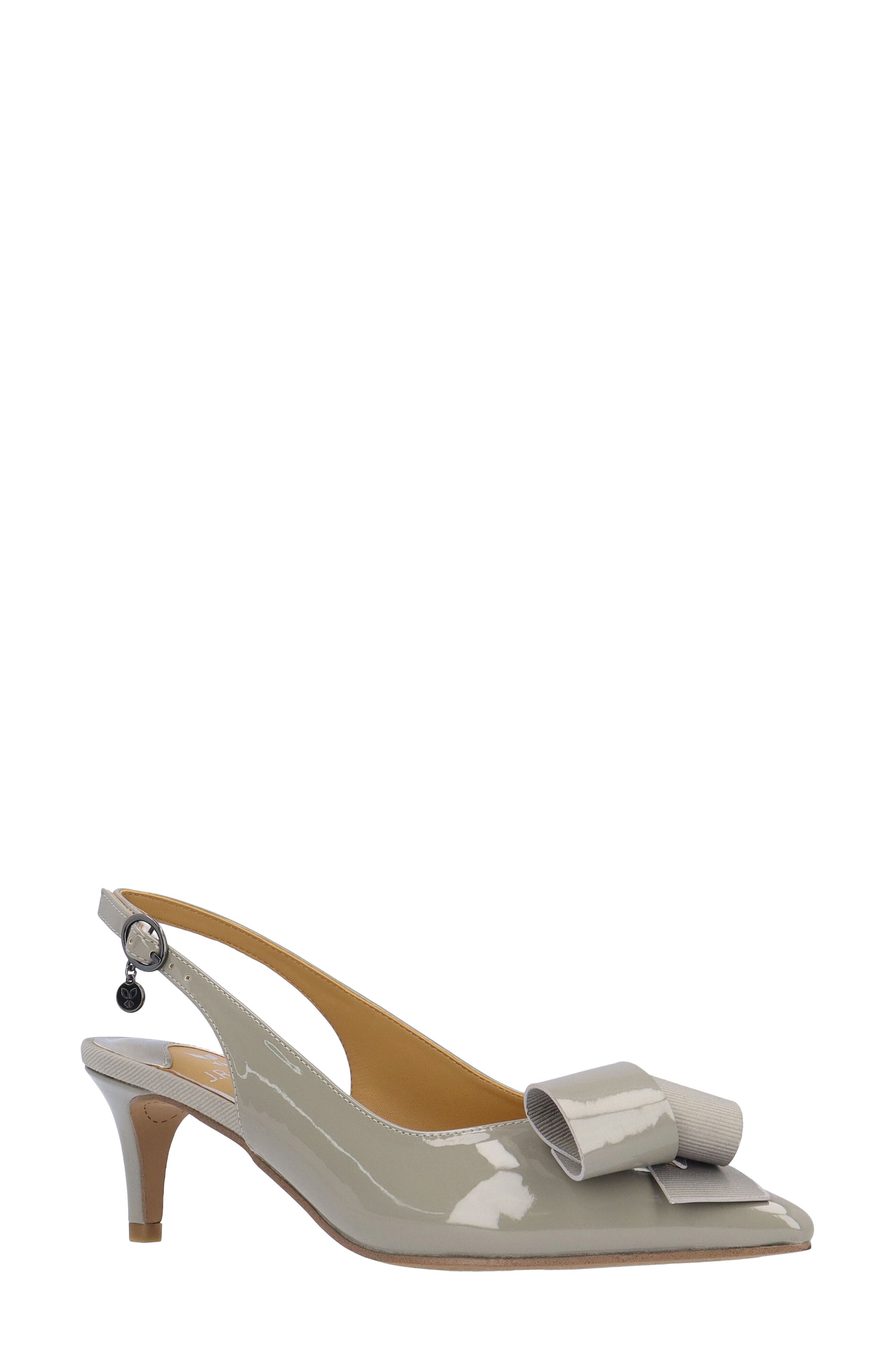 J. Reneé Delara Pointed Toe Slingback Pump, Main, color, Dark Grey
