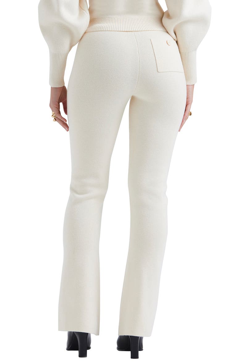 Nereida Rib Flare Pants, Alternate, color, CREAM