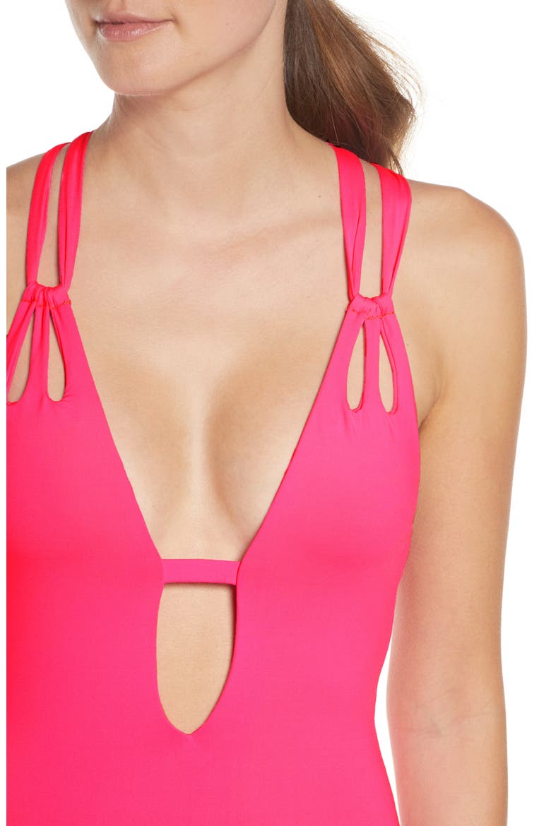 Color Code One-Piece Swimsuit, Alternate, color, PINK PUNCH