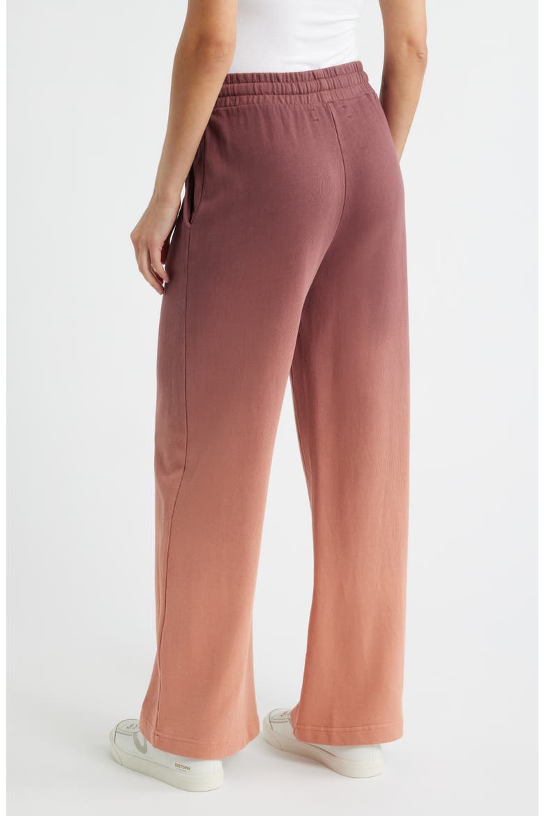 Ombré Dip Dye Drawstring Lounge Pants, Alternate, color, MERLOT