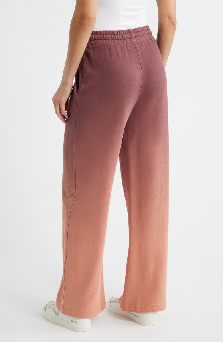 CITY BLUES Ombré Dip Dye Drawstring Lounge Pants, Alternate, color, Merlot