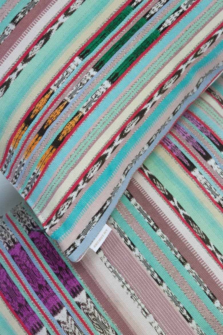 Vintage Quinta Ikat Stripe Pillow, Alternate, color, MULTI STRIPE