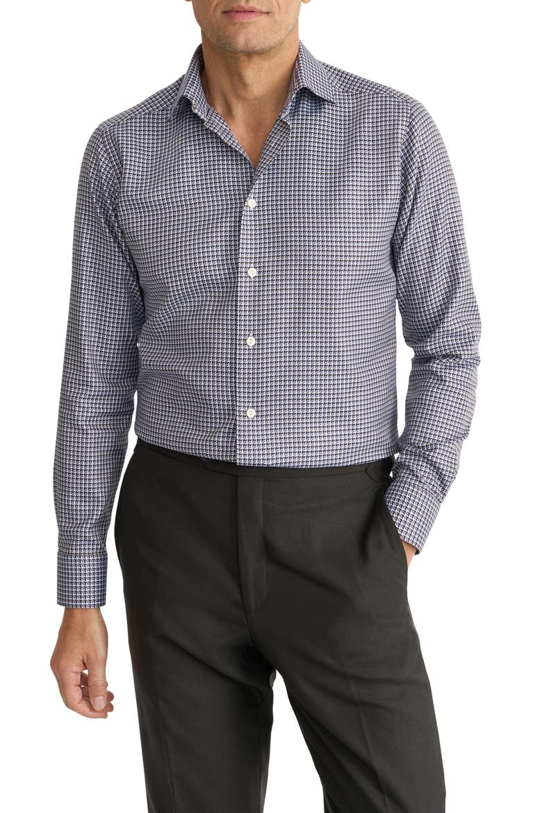 Slim Fit King Twill Dress Shirt, Main, color, DARK BLUE