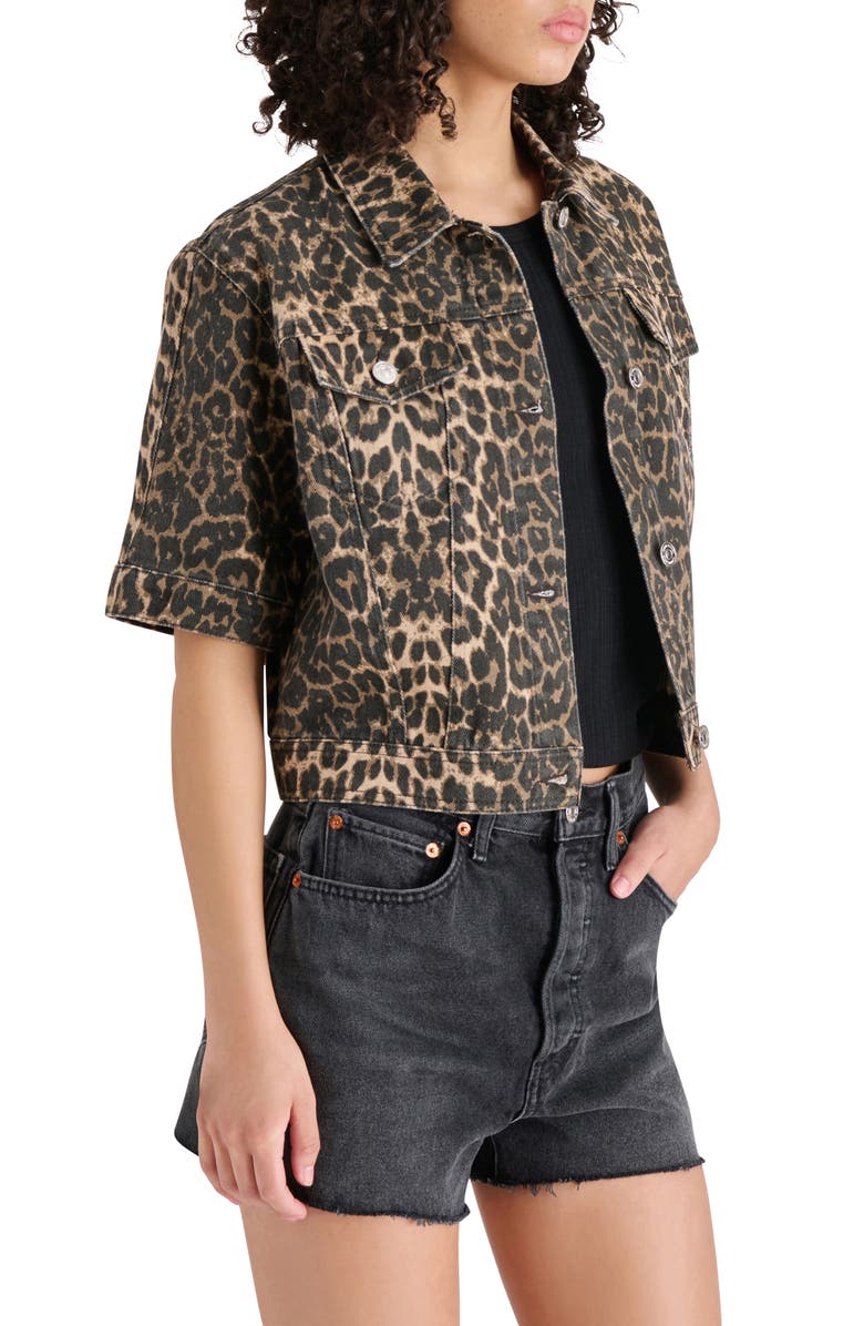 Steve Madden Short Sleeve Denim Jacket, Alternate, color,