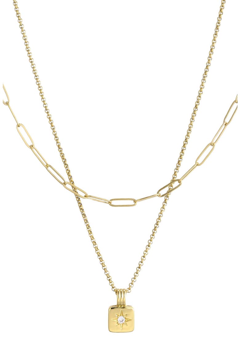 Set of 2 Assorted Chain Necklaces, Main, color, GOLD
