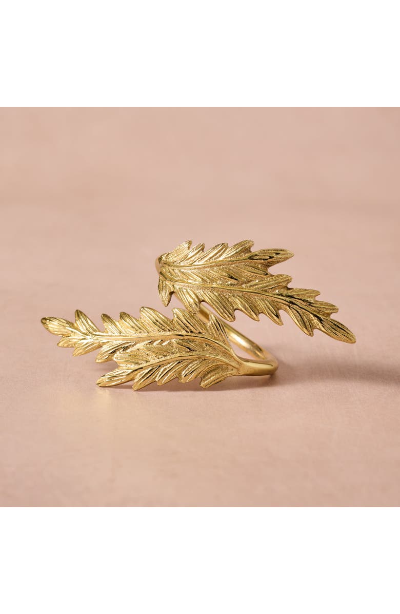 Ten Thousand Villages Tanvi Wheat Napkin Rings, Main, color, Gold