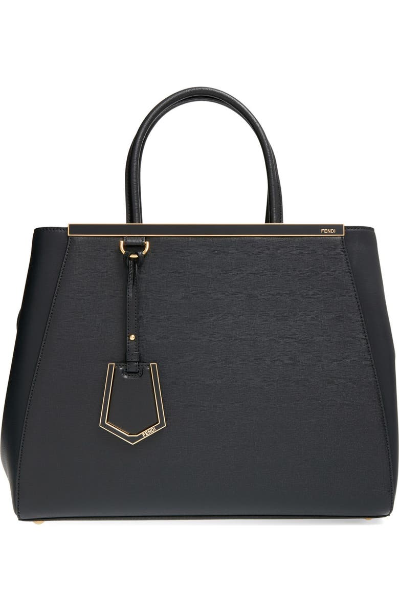 Fendi '2Jours Elite' Leather Shopper, Main, color,