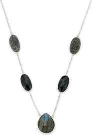 SAMUEL B. Sterling Silver Multi Gem Necklace