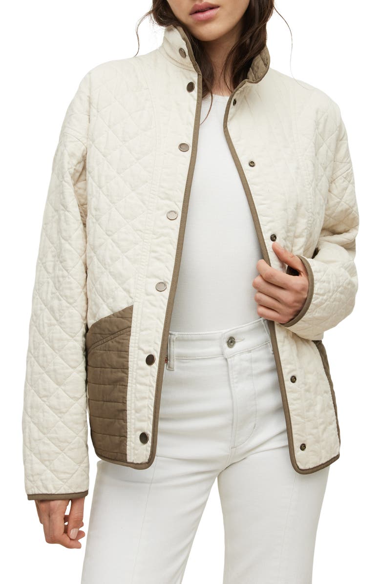 AllSaints Madison Reversible Quilted Cotton Jacket, Main, color,