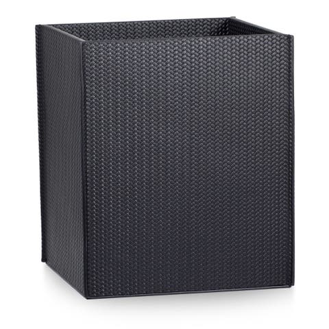 Piega Braid Black Waste Basket