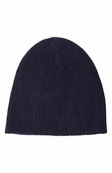 Cashmere Double Layer Rib Knit Beanie