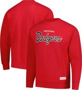 Mitchell & Ness Men's Mitchell & Ness Red Wisconsin Badgers Elite Script Pullover Sweatshirt
