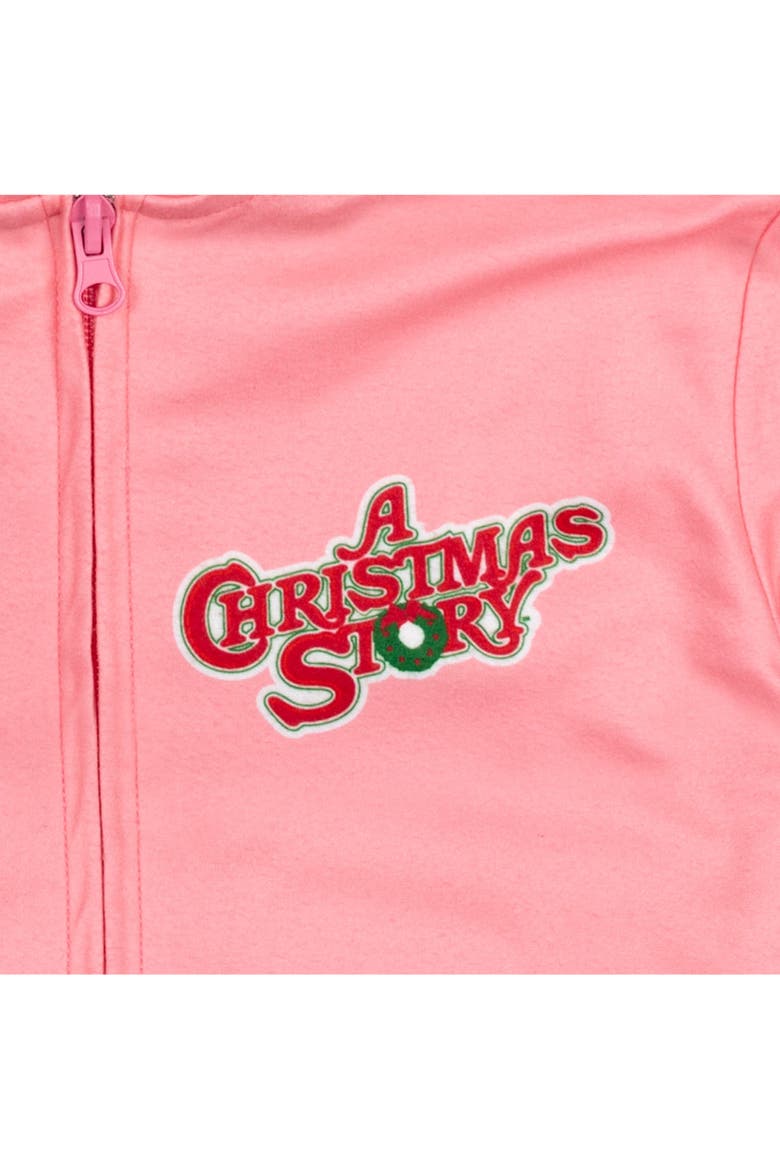 Ralphie Parker Hooded One Piece Pajama, Alternate, color, Ralphie Pink
