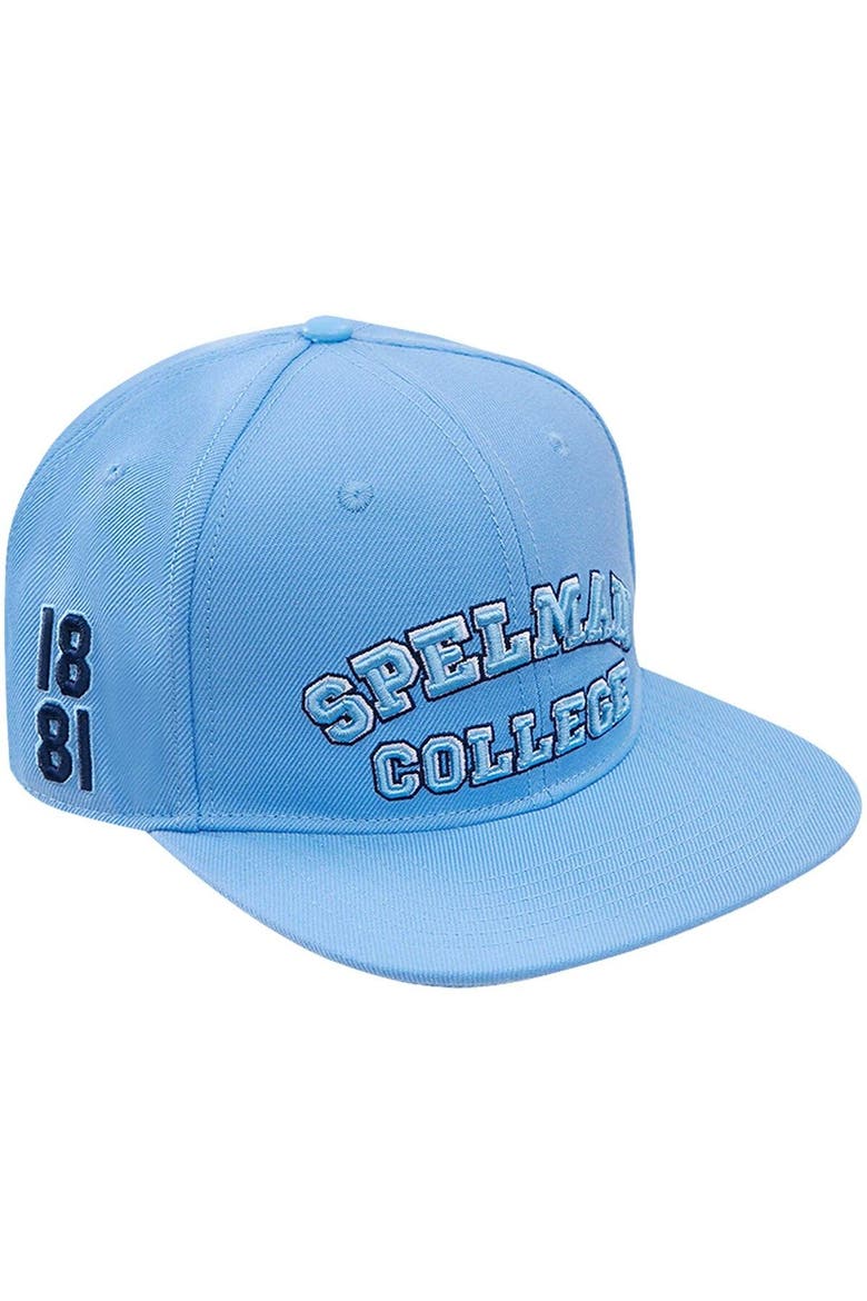Men's Pro Standard  Light Blue Spelman College Jaguars Evergreen Spelman College Snapback Hat, Main, color, Light Blue