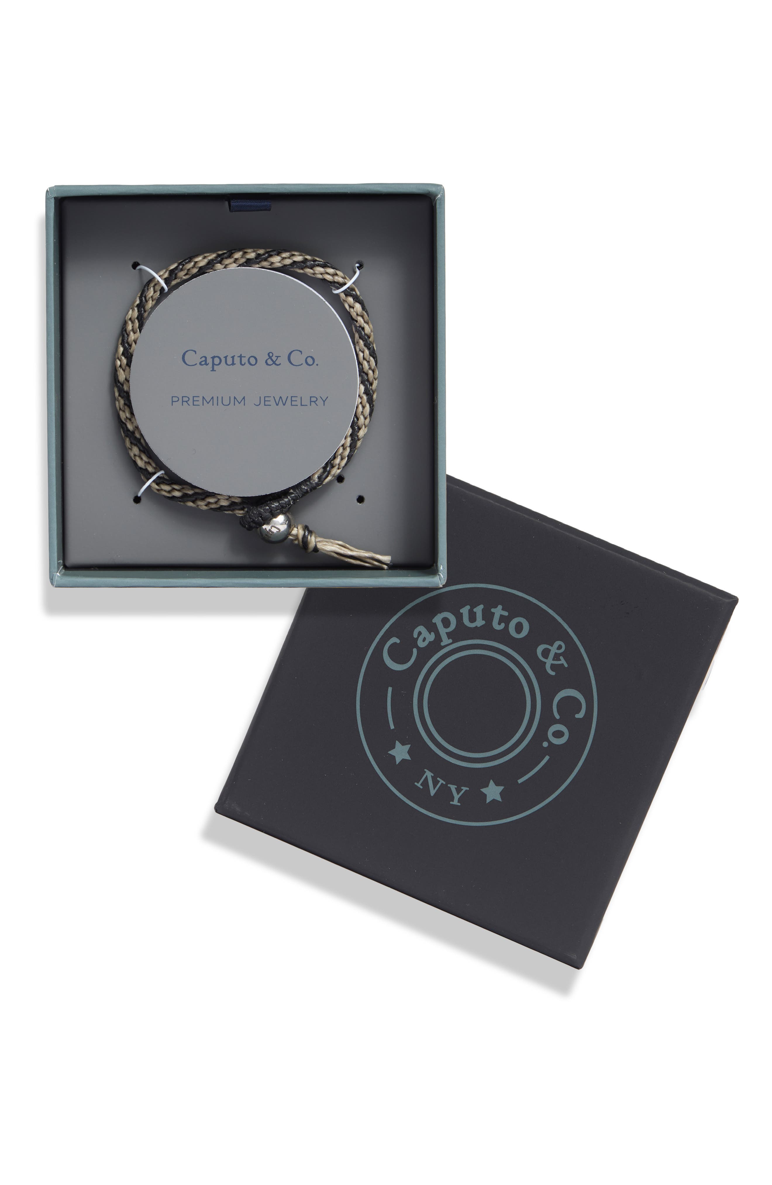 Caputo & Co. Hand Knotted Stripe Macramé Bracelet