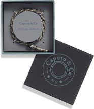 Caputo & Co. Hand Knotted Stripe Macramé Bracelet