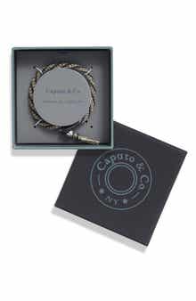 Caputo & Co. Hand Knotted Stripe Macramé Bracelet