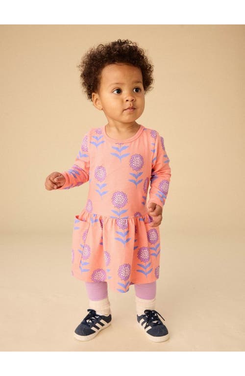 Tea Collection Long Sleeved Pocket Dress In Multi