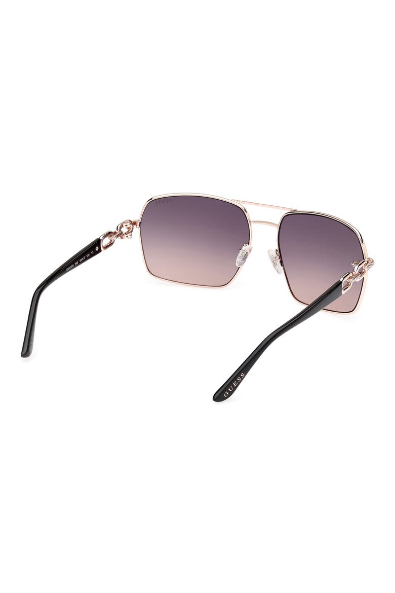 Navigator Sunglasses, Alternate, color, ROSE GOLD / GRADIENT SMOKE