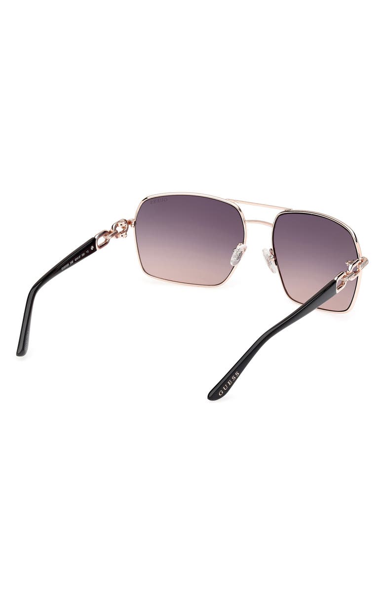 GUESS Navigator Sunglasses, Alternate, color, Rose Gold / Gradient Smoke