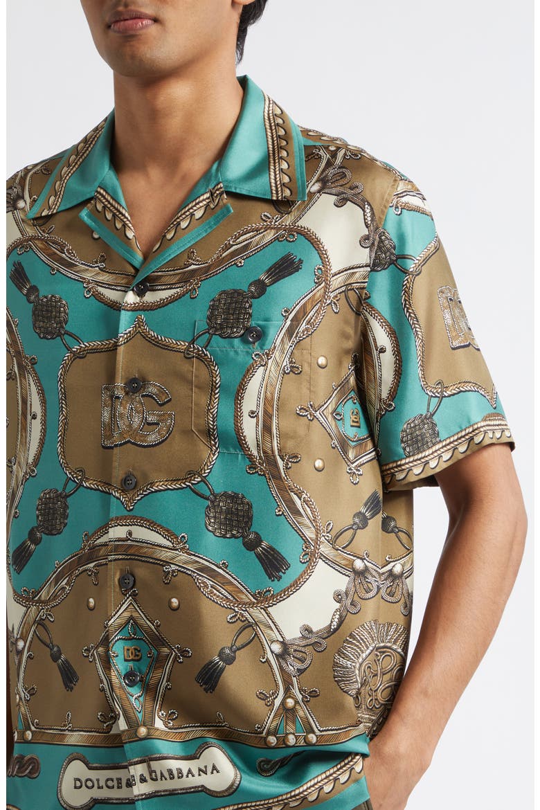 Cargo Print Washed Silk Twill Camp Shirt, Alternate, color, CORDE/ NAPPE F.VERDON