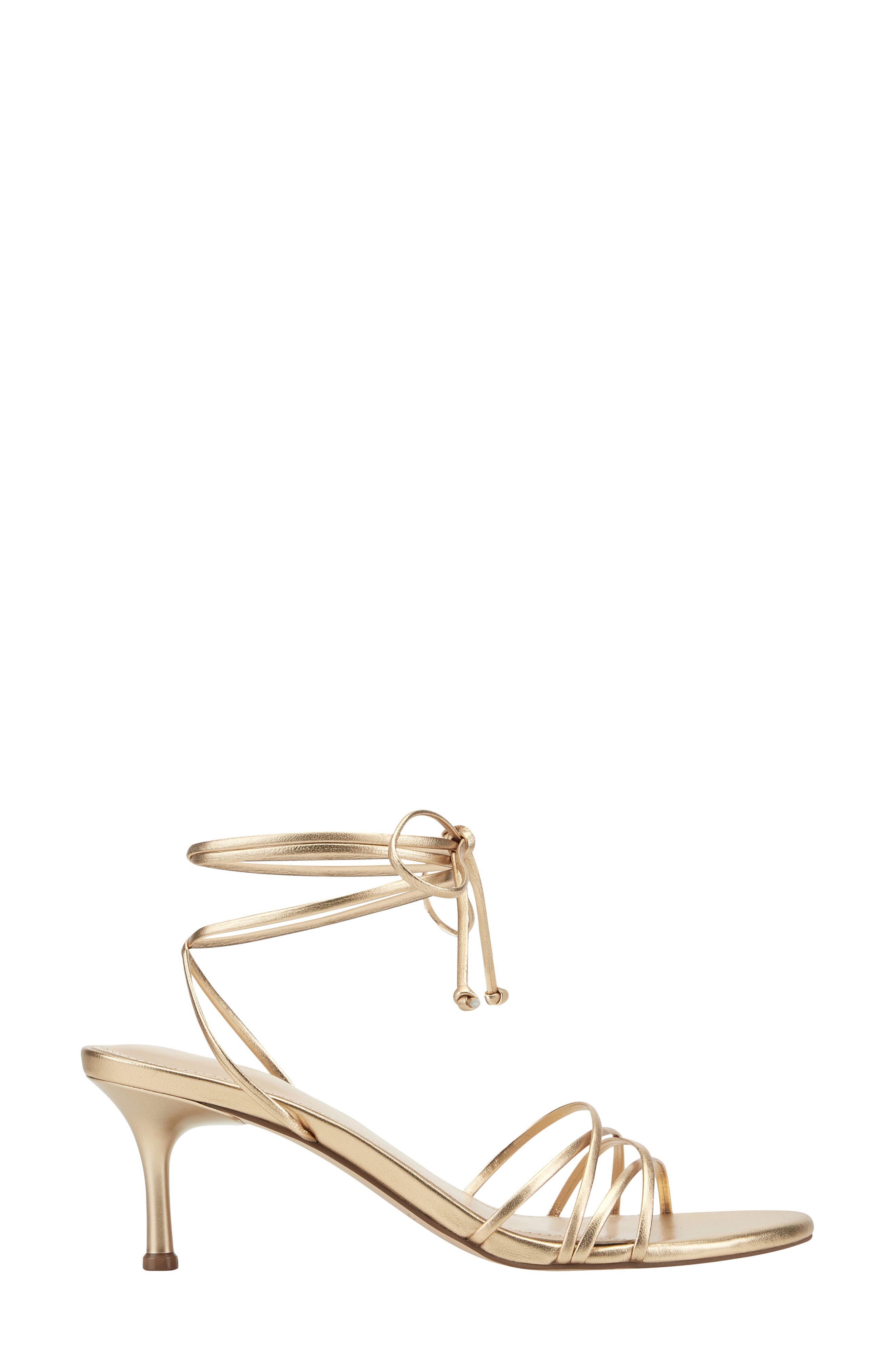 Gineva Ankle Wrap Kitten Heel Sandal, Alternate, color, GOLD