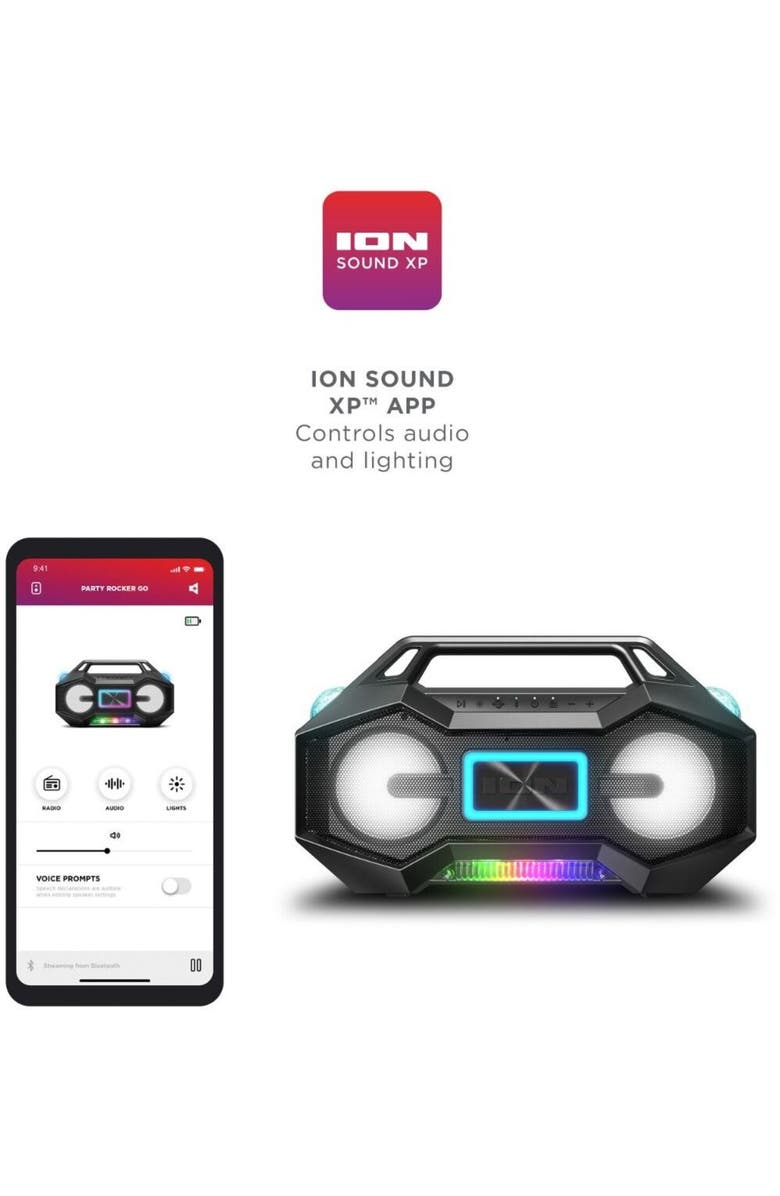 Ion Audio Party Rocker Go Portable Bluetooth Speaker, Alternate, color, Multicolor