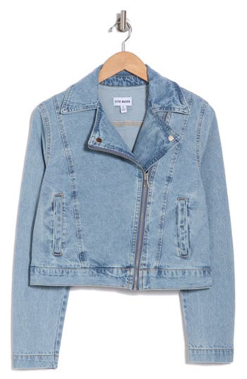 STEVE MADDEN STEVE MADDEN DENIM MOTO JACKET