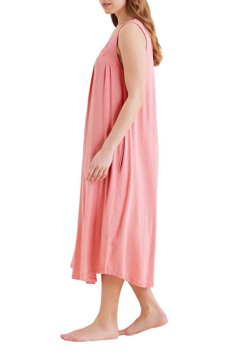 Papinelle Kate Soft Pleat Tencel<sup>®</sup> Modal Maxi Sleep Dress, Alternate, color, 
