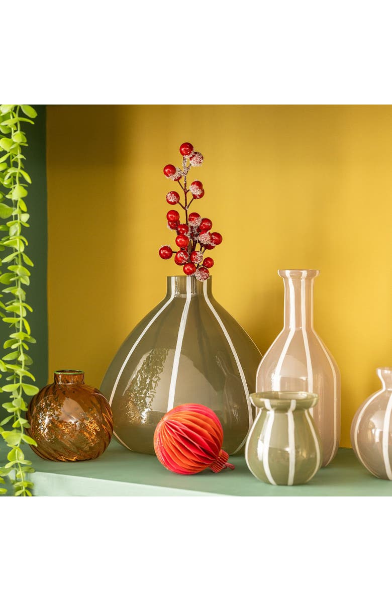 Zsa Zsa Zsu Aravali Hand Painted Glass Decorative Object 8X8 In, Alternate, color, Green