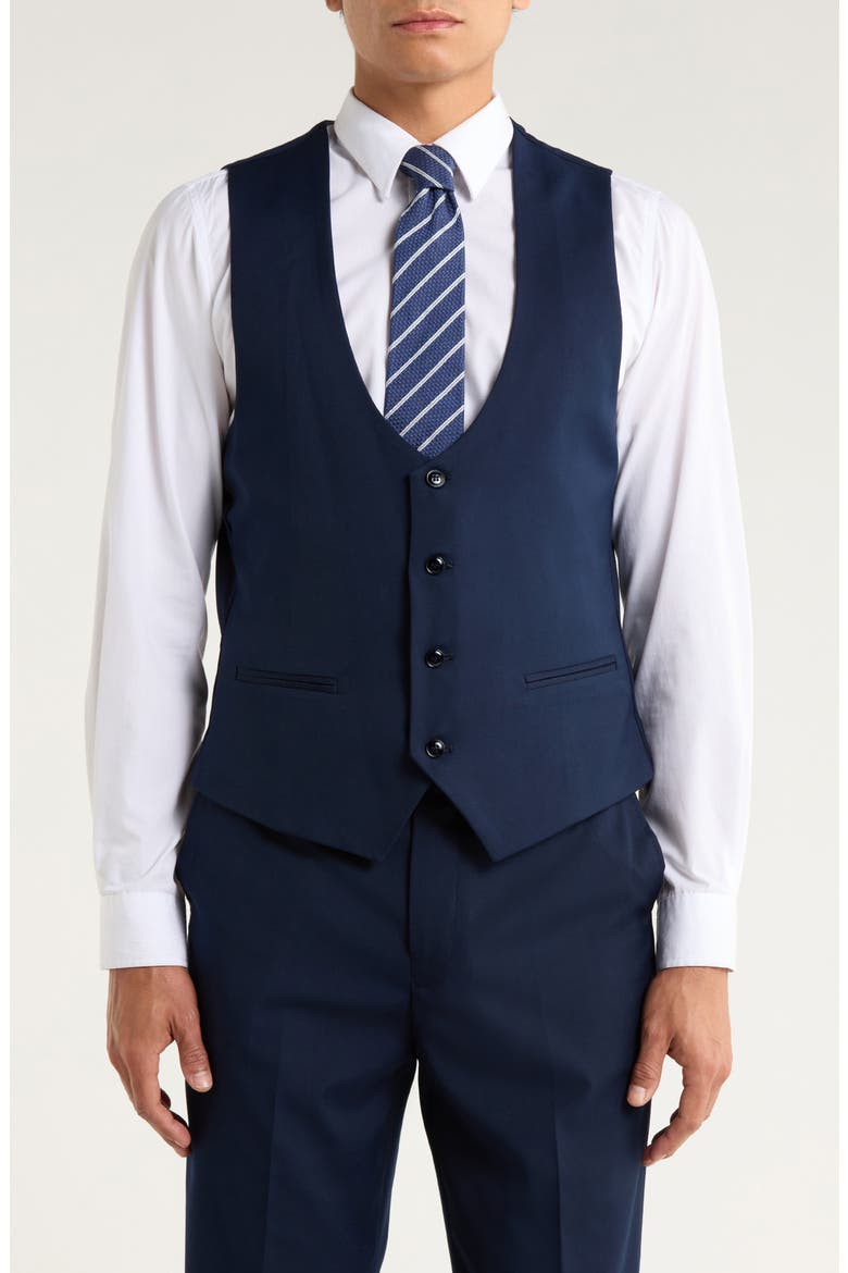 Stretch 3-Piece Suit, Alternate, color, NAVY BLUE
