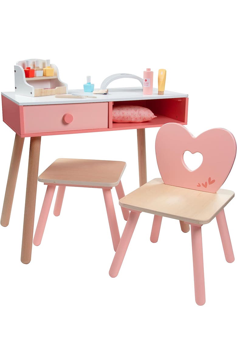 SVAN Pretend Nail Salon Wooden Play Set, Alternate, color, Pink