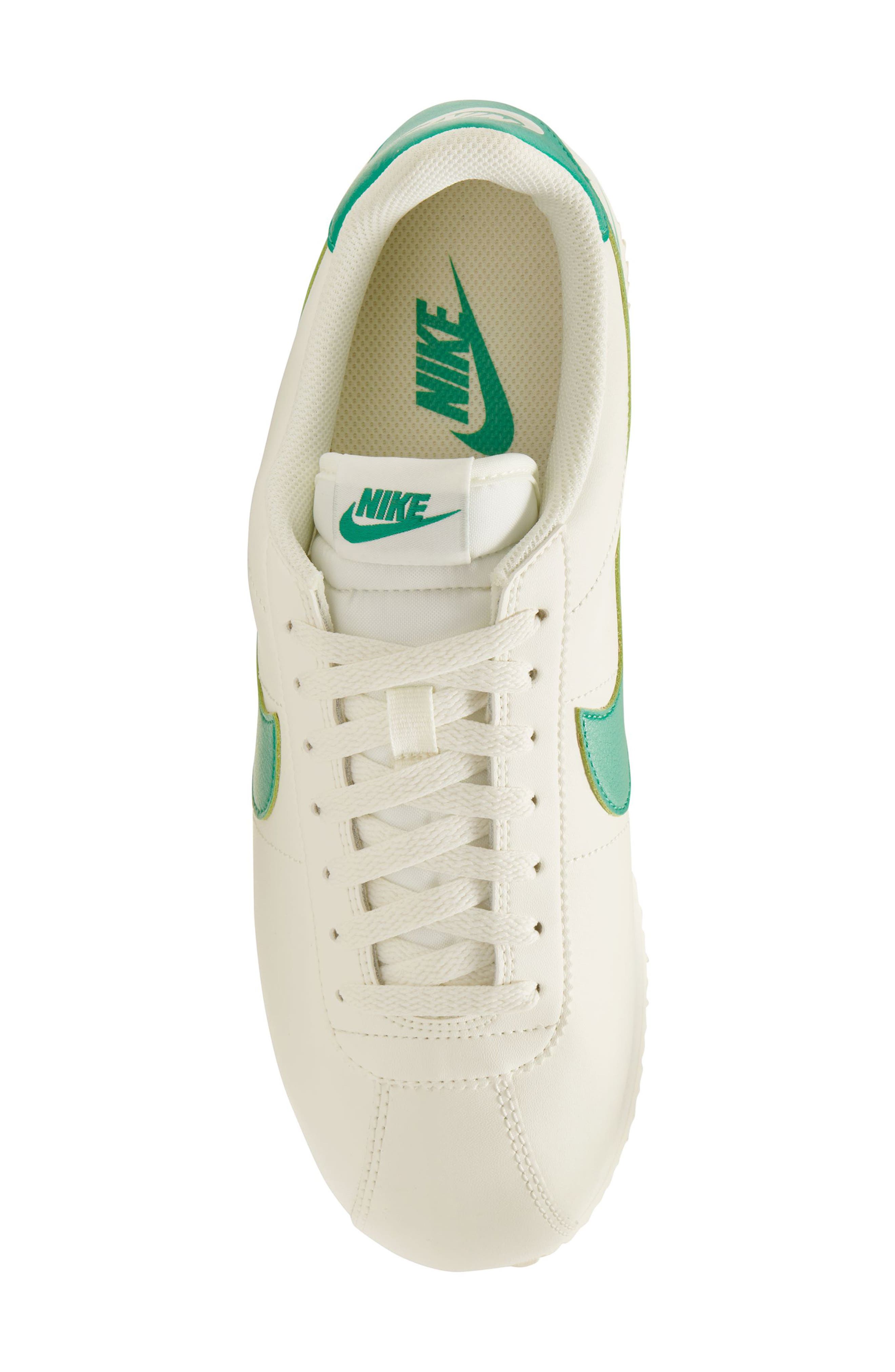 Cortez Sneaker, Alternate, color, SAIL/ STADIUM GREEN