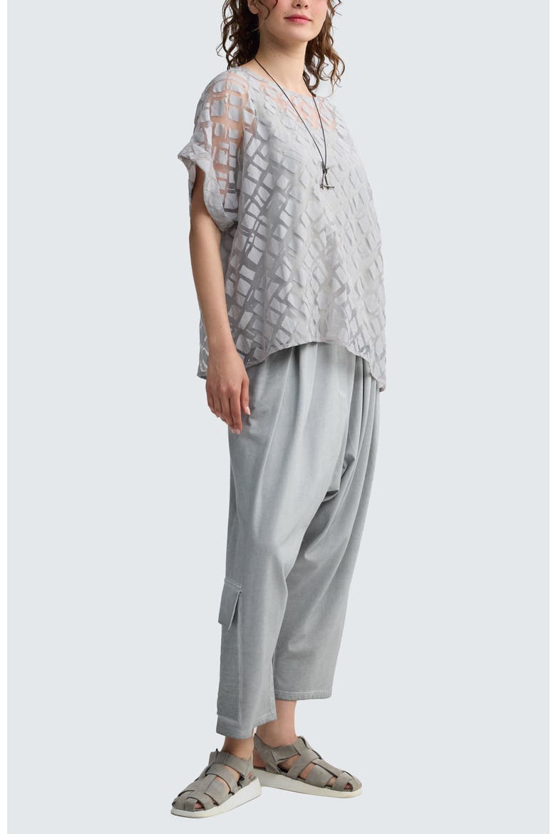 Solenne Layered Hybrid Top, Alternate, color, Ash Grey