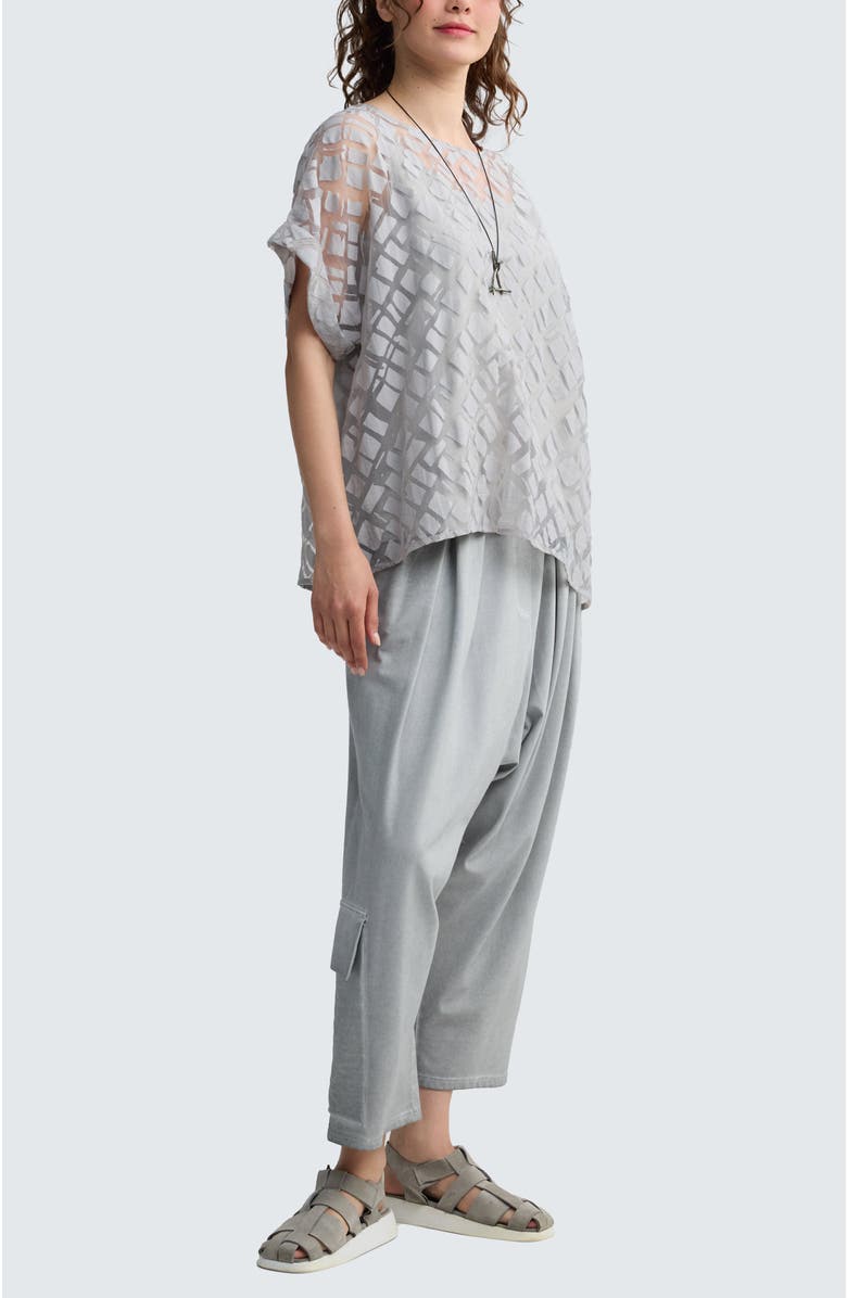 LUUKAA Solenne Layered Hybrid Top, Alternate, color, Ash Grey