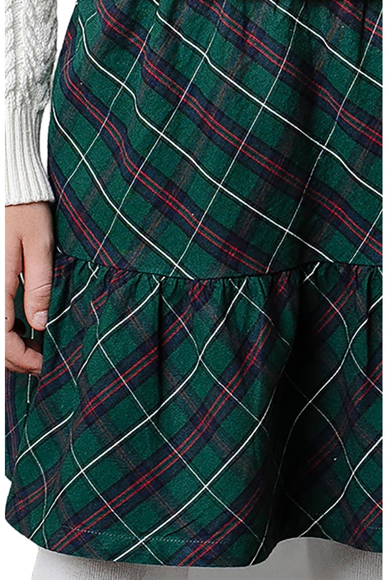 Girls' Organic Flounce Party Skirt, Toddler, Alternate, color, Merry Pine Plaid