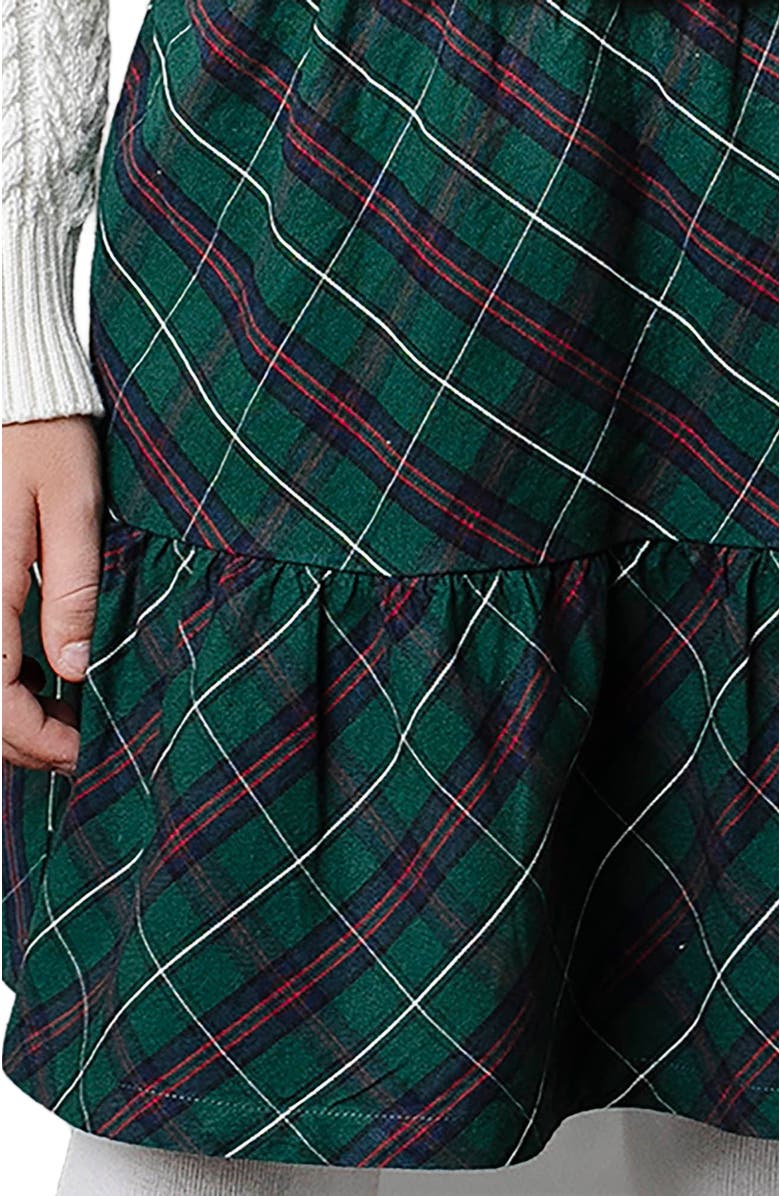 Hope & Henry Girls' Organic Flounce Party Skirt, Toddler, Alternate, color, Merry Pine Plaid