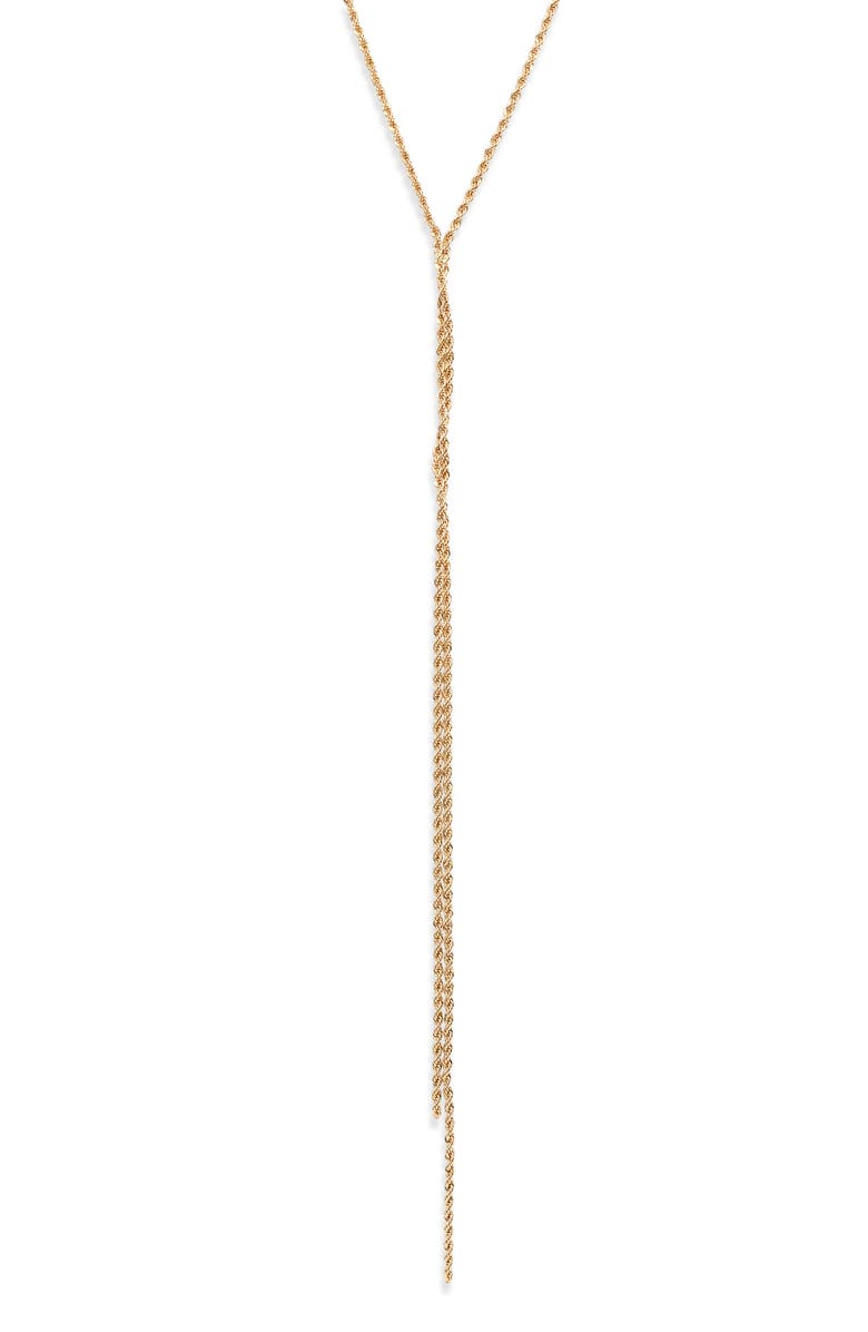Nordstrom Twisted Rope Chain Y-Necklace, Main, color, Gold