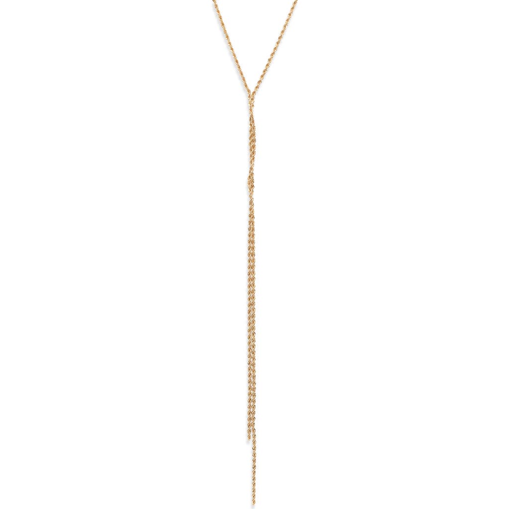 Nordstrom Twisted Rope Chain Y-Necklace in Gold at Nordstrom Rack