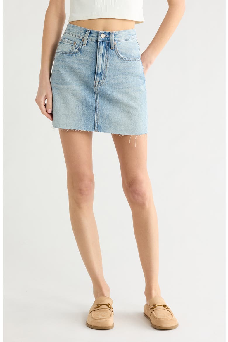 Skye High Waist Denim Miniskirt, Main, color, BROOKLYN