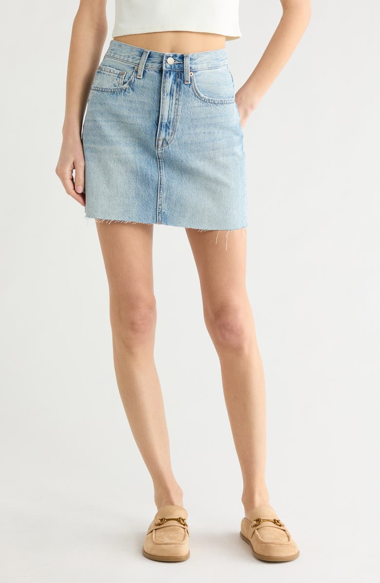 Pistola Skye High Waist Denim Miniskirt, Main, color, Brooklyn