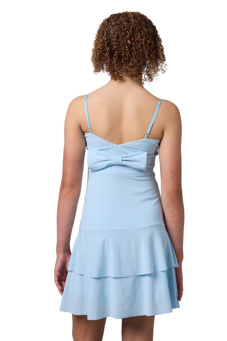 Bow Back Tiered Dress, Alternate, color, Light Blue