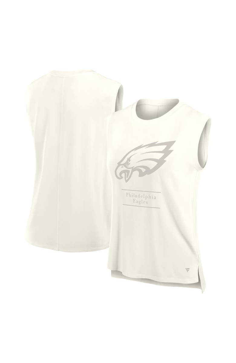 FANATICS Women's Fanatics Cream Philadelphia Eagles Studio Embrace Tank Top, Main, color, Cream