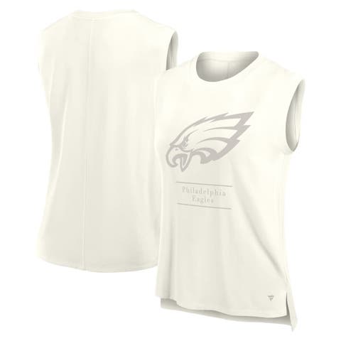 Women's Fanatics Cream Philadelphia Eagles Studio Embrace Tank Top