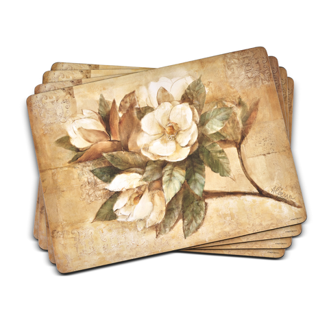 Sugar Magnolia Set of 4 Cork Back Placemats