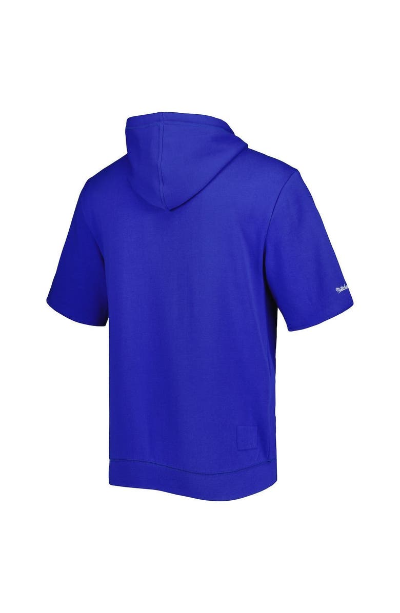 Mitchell & Ness Men's Mitchell & Ness Royal New England Patriots Washed Short Sleeve Pullover Hoodie, Alternate, color, Royal