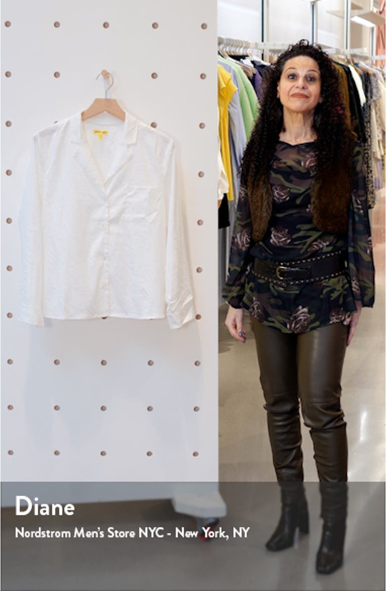Notch Collar Pajama Top, sales video thumbnail