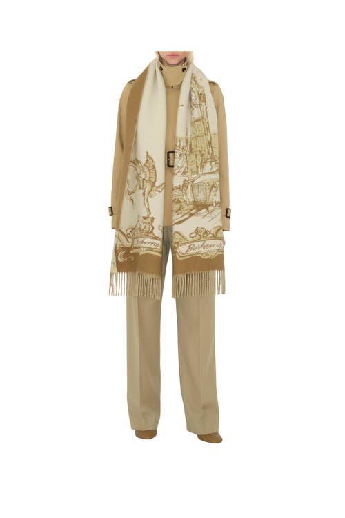 Burberry Westminster Cashmere Scarf In Hay