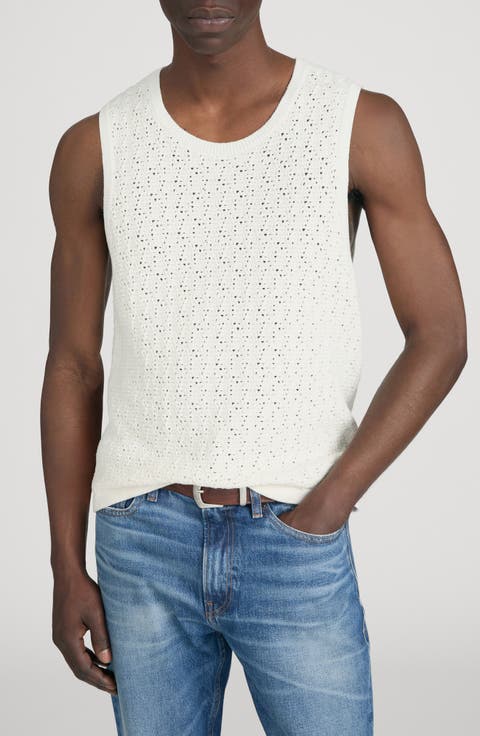 Open Stitch Sleeveless Sweater